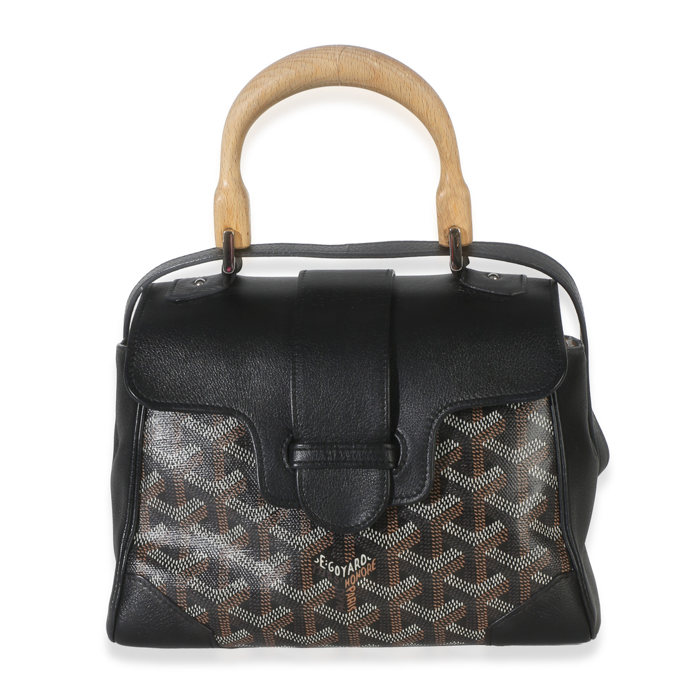 Goyard Black Goyardine Canvas Saigon Souple Mini